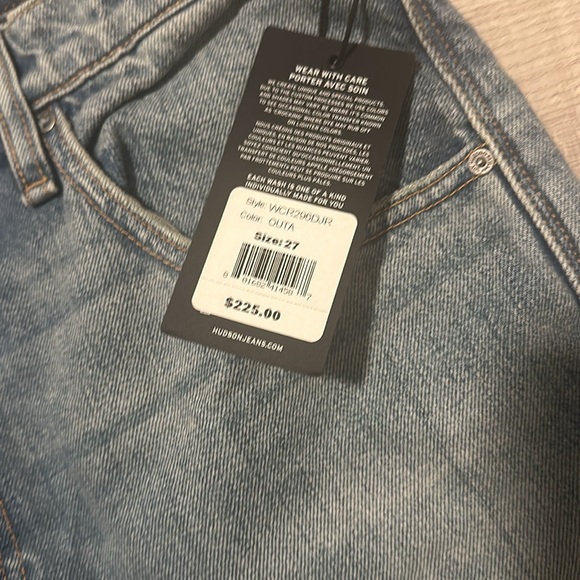 Hudson Jeans. Hudson Sloane
Extreme Baggy Cropped Jeans Size 27
Color: Blue. - Picture 3 of 8